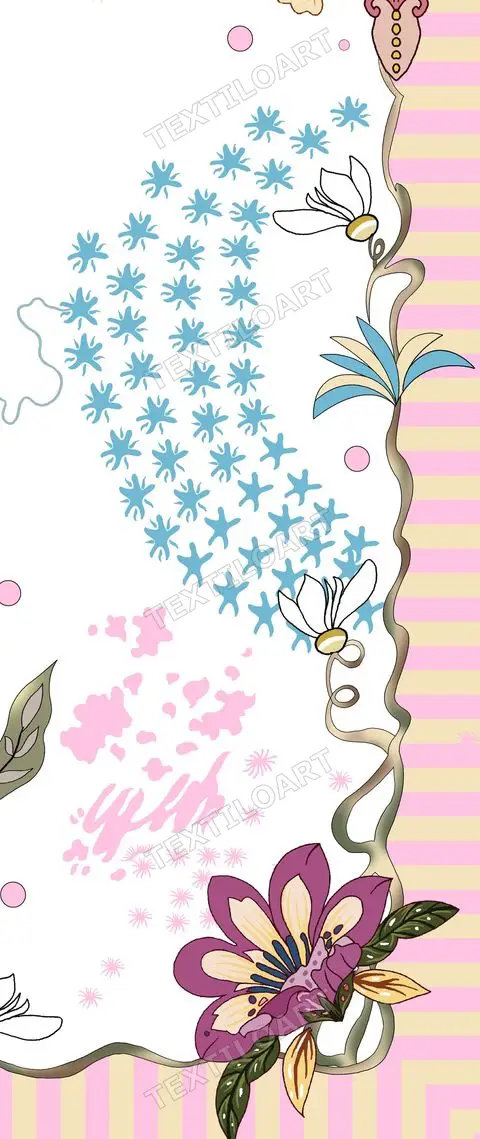 Floral Dupatta Panel 4