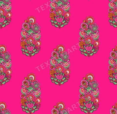 Pink Paisley Motif Pattern