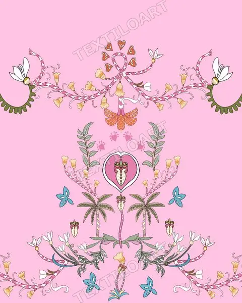 Floral Lawn Back Panel