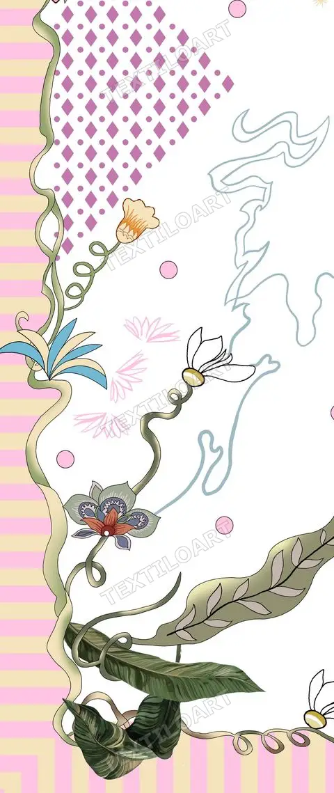 Floral Dupatta Panel 3